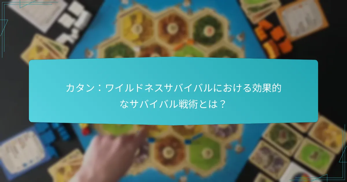 カタン:ワイルドネスサバイバルのゲームプレイにおける一般的な落とし穴は?