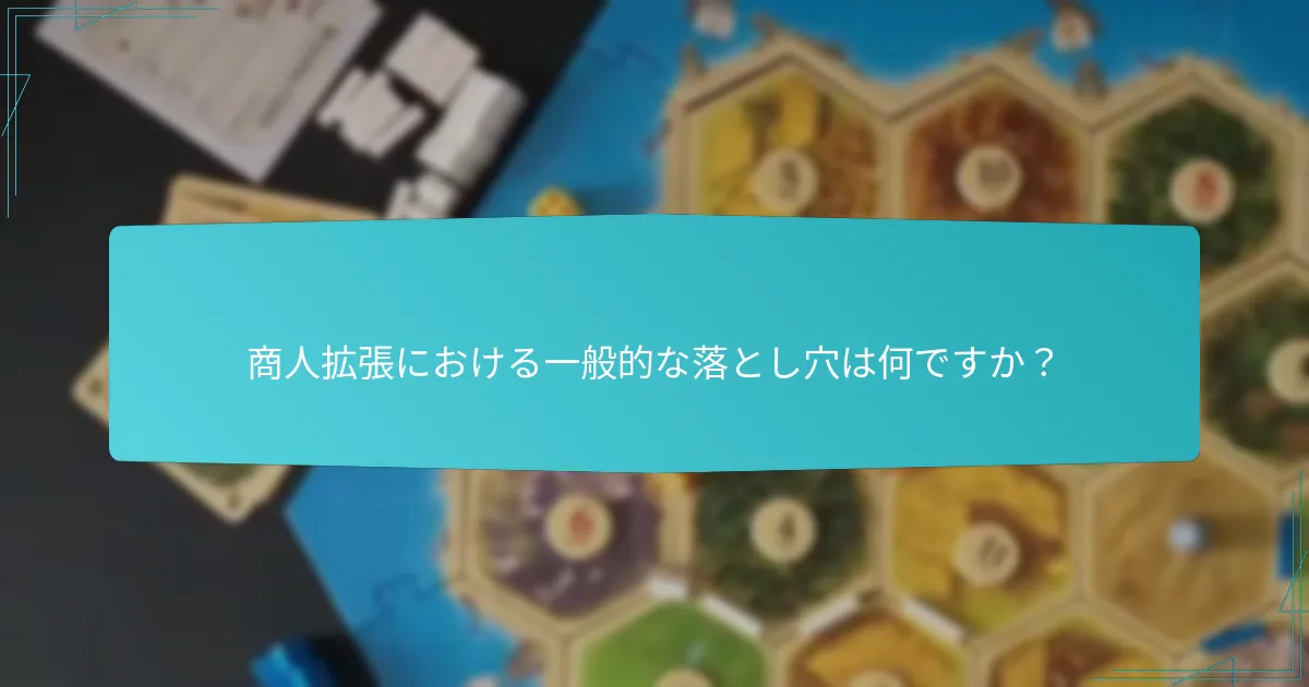 商人拡張における一般的な落とし穴は何ですか？